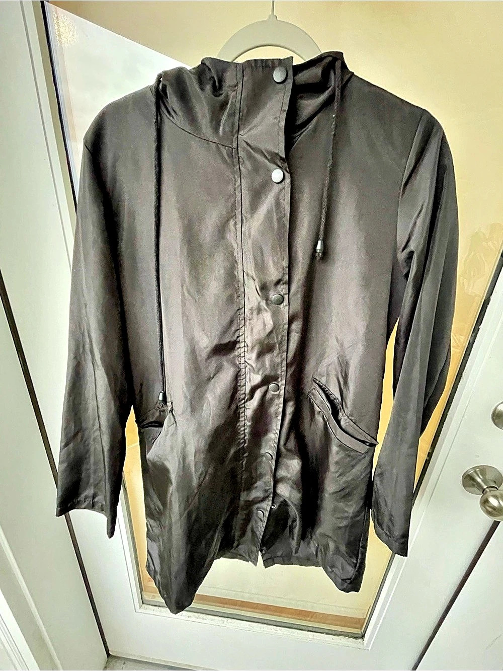 YunTao Black Hooded Utility Jacket Size Small